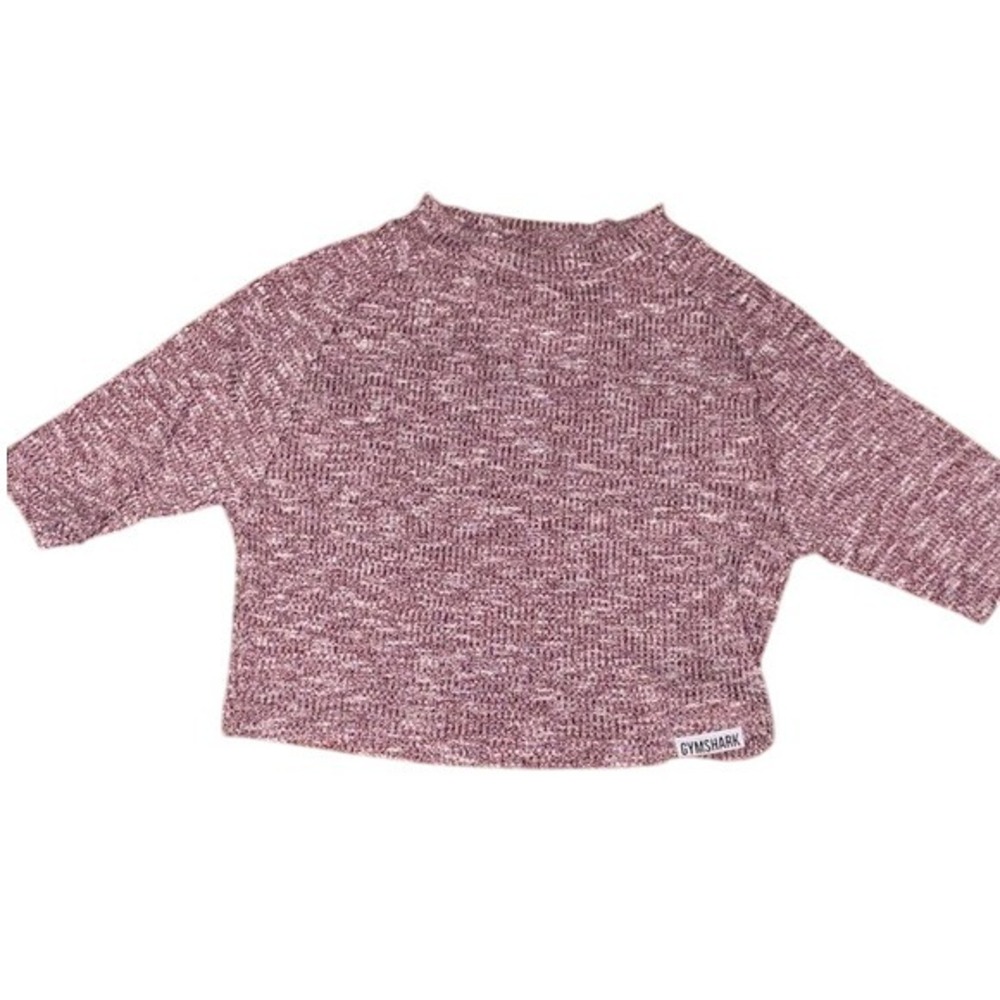 Gymshark Women's Cropped‎ Knit Top – Size M – Mauve Marled